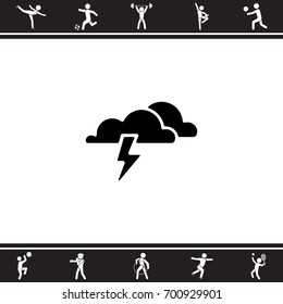Web icon. Haze (storm), clouds. Thunderclouds