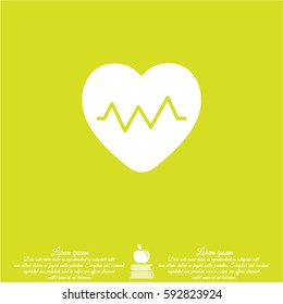 Web icon. Heart cardiogram, heartbeat