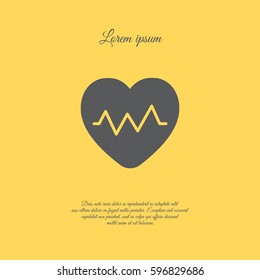Web icon. Heart cardiogram, heartbeat