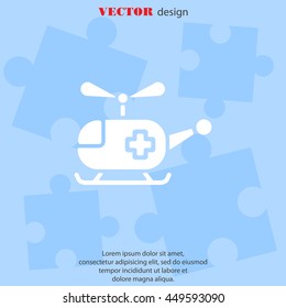 Web icon. Helicopter ambulance