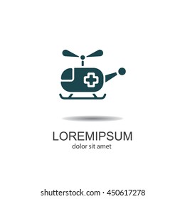 Web icon. Helicopter ambulance