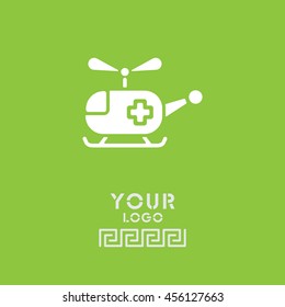 Web icon. Helicopter ambulance