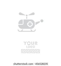 Web icon. Helicopter ambulance