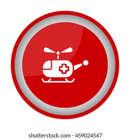 Web icon. Helicopter ambulance