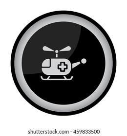 Web icon. Helicopter ambulance