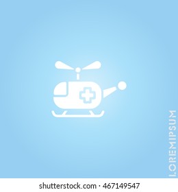 Web icon. Helicopter ambulance