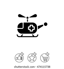 Web icon. Helicopter ambulance