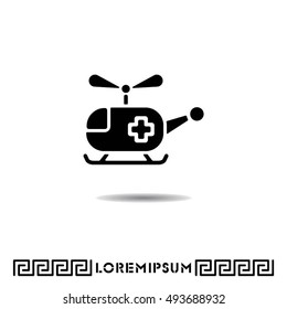 Web icon. Helicopter ambulance