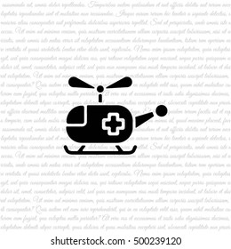 Web icon. Helicopter ambulance