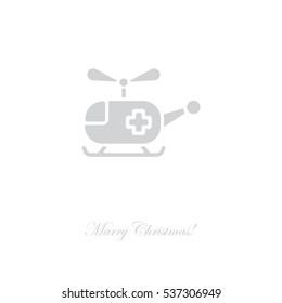 Web icon. Helicopter ambulance