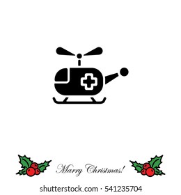 Web icon. Helicopter ambulance