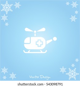 Web icon. Helicopter ambulance