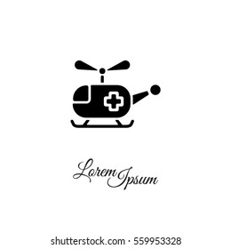 Web icon. Helicopter ambulance