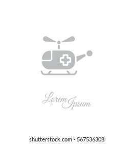 Web icon. Helicopter ambulance