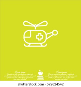 Web icon. Helicopter ambulance