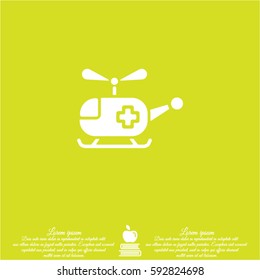 Web icon. Helicopter ambulance