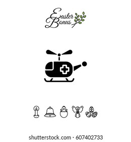 Web icon. Helicopter ambulance
