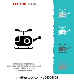 Web icon. Helicopter ambulance