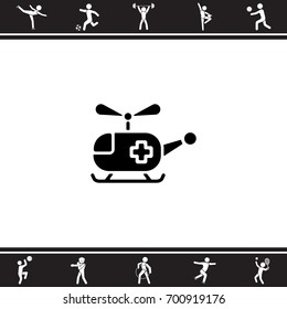 Web icon. Helicopter ambulance