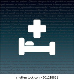 Web icon. Hospital bed and cross