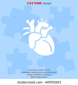 Web icon. Human heart