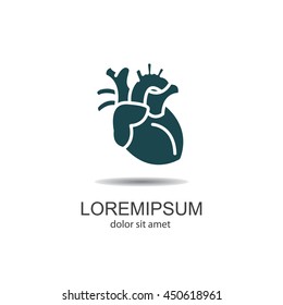 Web icon. Human heart