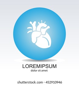 Web icon. Human heart