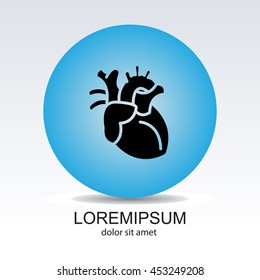 Web icon. Human heart