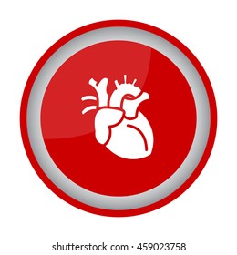 Web icon. Human heart