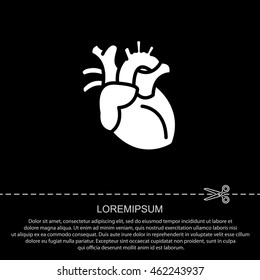 Web icon. Human heart