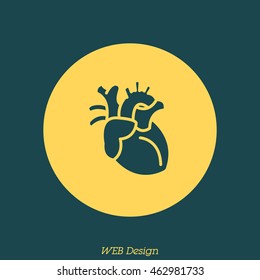 Web icon. Human heart