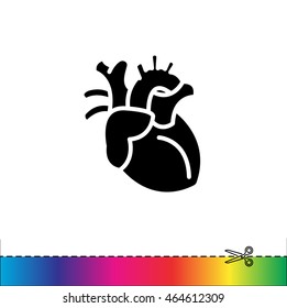 Web icon. Human heart