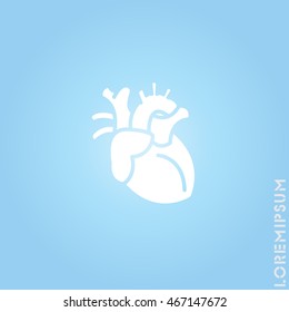 Web icon. Human heart