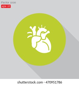 Web icon. Human heart