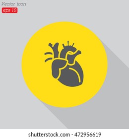 Web icon. Human heart