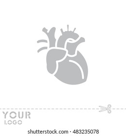 Web icon. Human heart