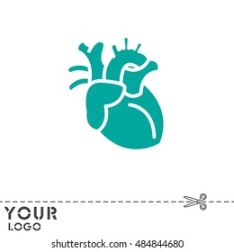 Web icon. Human heart