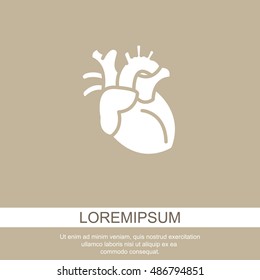 Web icon. Human heart