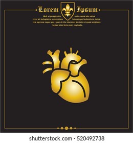 Web icon. Human heart