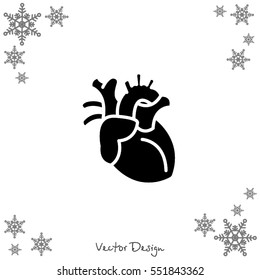 Web icon. Human heart