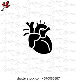 Web icon. Human heart