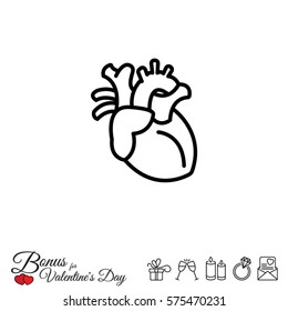 Web icon. Human heart