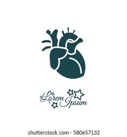 Web icon. Human heart