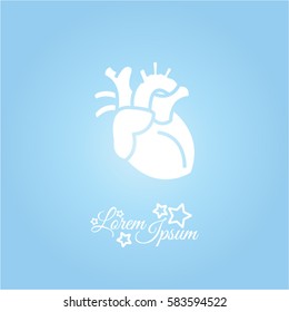Web icon. Human heart