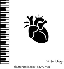 Web icon. Human heart