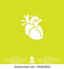 Web icon. Human heart