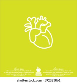 Web icon. Human heart