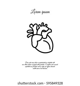 Web icon. Human heart