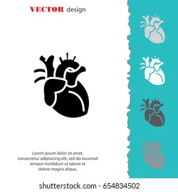 Web icon. Human heart