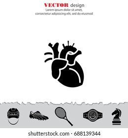 Web icon. Human heart